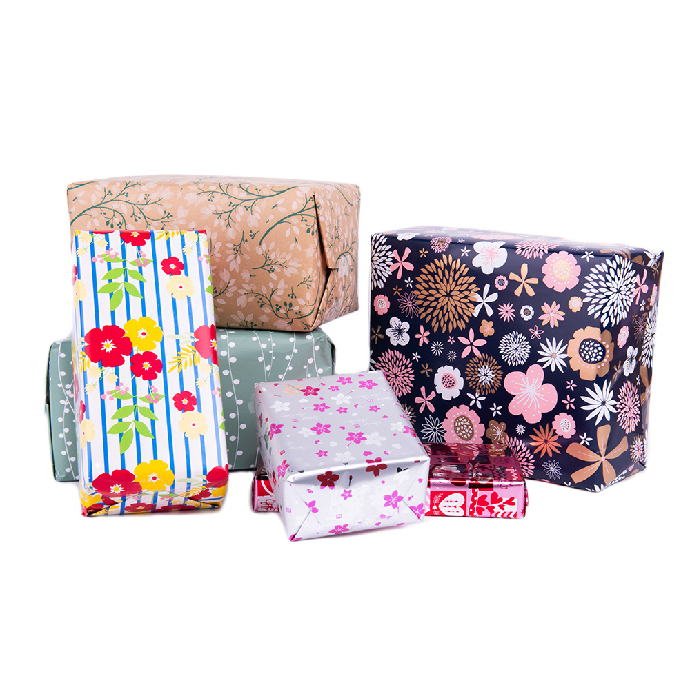 Wholesale elegant custom made wrapping paper roll for Christmas gift