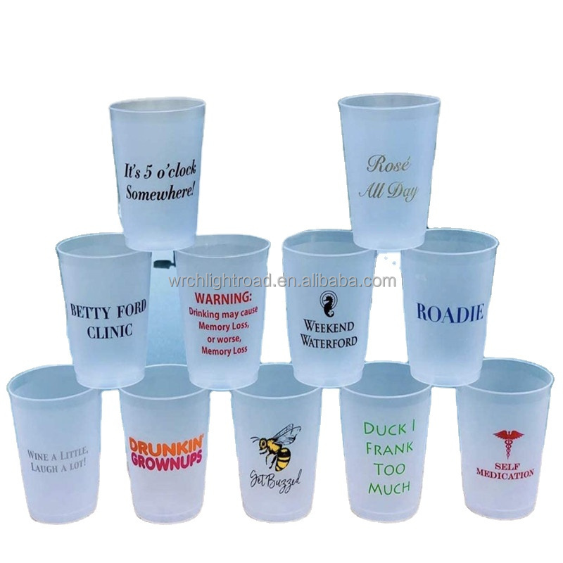 Cheap price  wholesale new style   plastic frosted   stadium cups