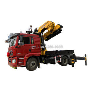 Shacman 38 tons 9 arms hydraulic atv timber wood log trailer loader crane for tractor attachments