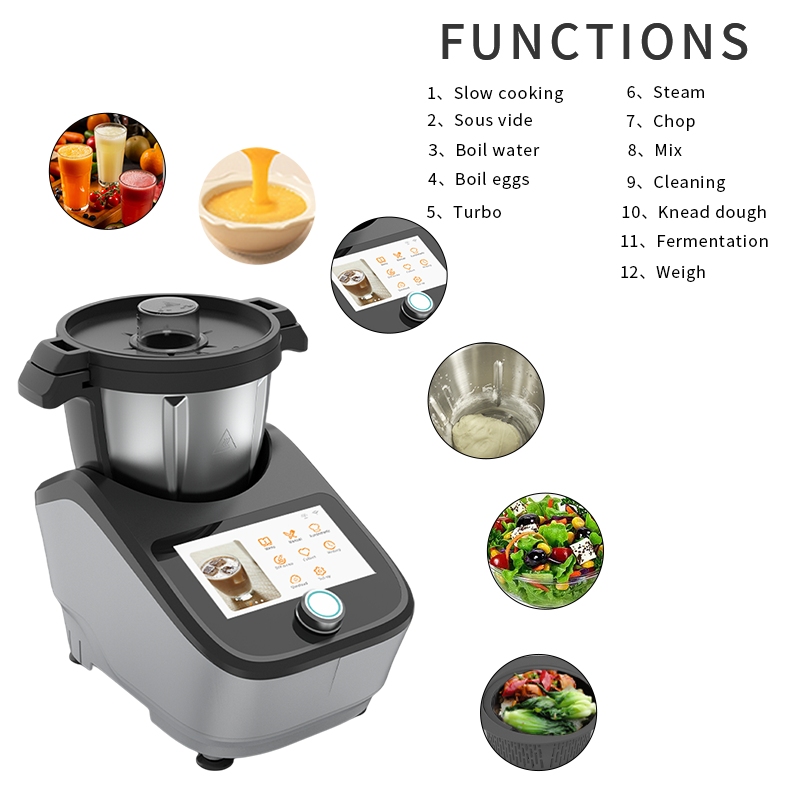 KANENCH New Design Kitchen Multifunctional Food Processor smart cooking robotKitchen Robots Cooking Machine Multi Func