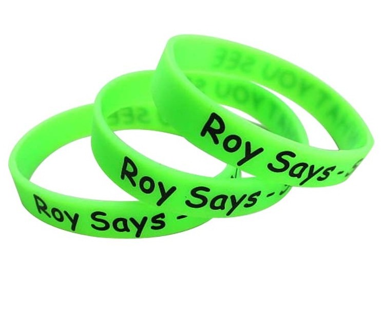 Custom Logo  Bracelets  With Message or Logo High Quality Personalized Silicone Rubber Wristband