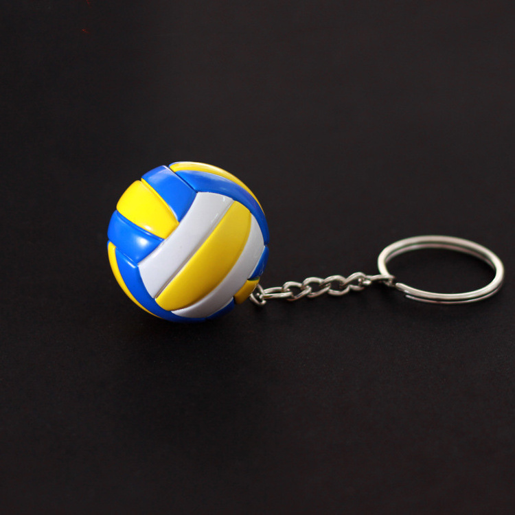 3d Pu Soccer Ball Keychain For Football Club Custom Print Logo Soccer Ball Keychain Volleyball Keychain Basketball Keyring