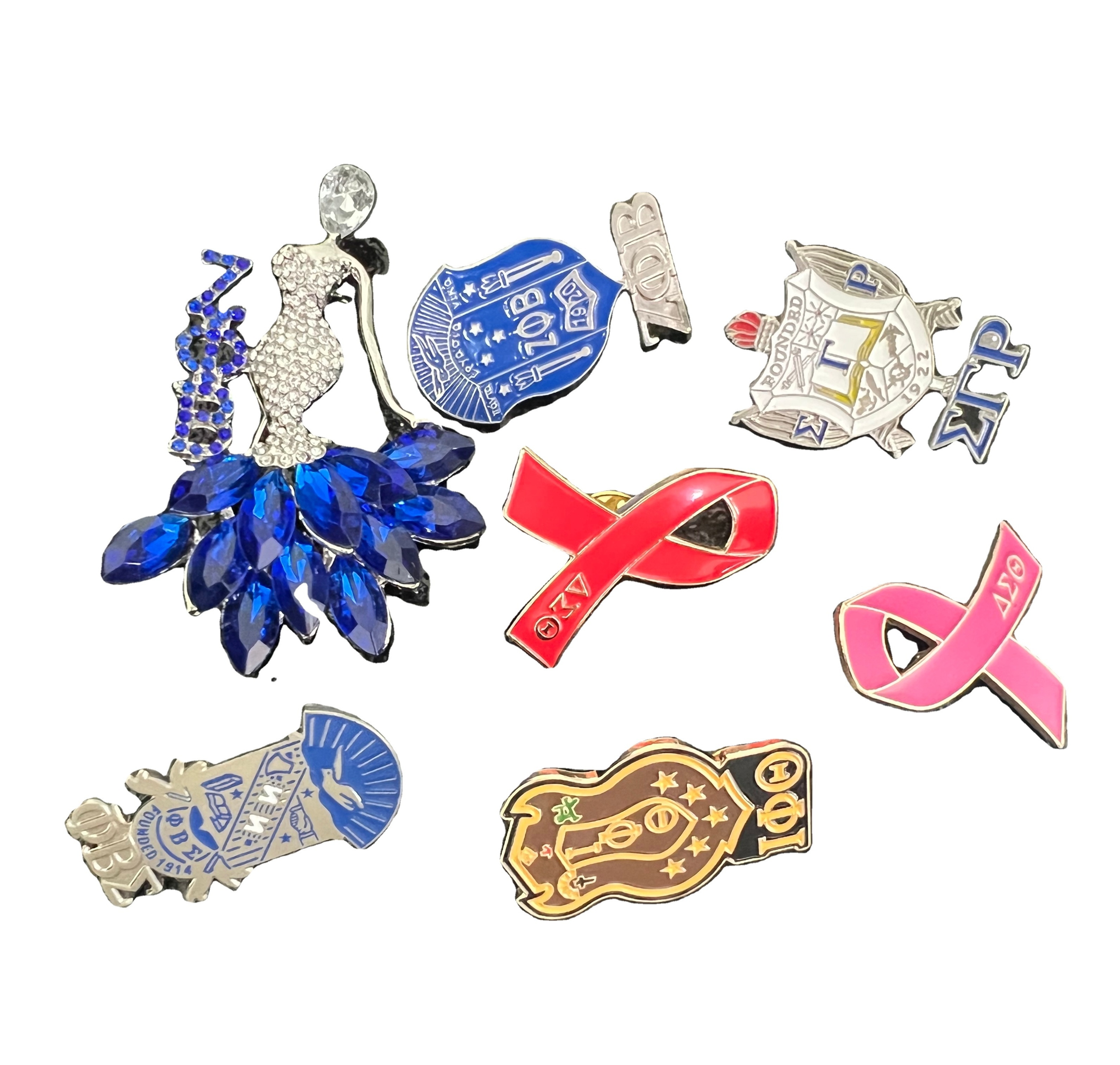 All Groups Sorority Lapel Pin / Divine Nine Legacy Zeta Phi Beta Sorority Brooch / Fraternity Greek Letters Pin for Men