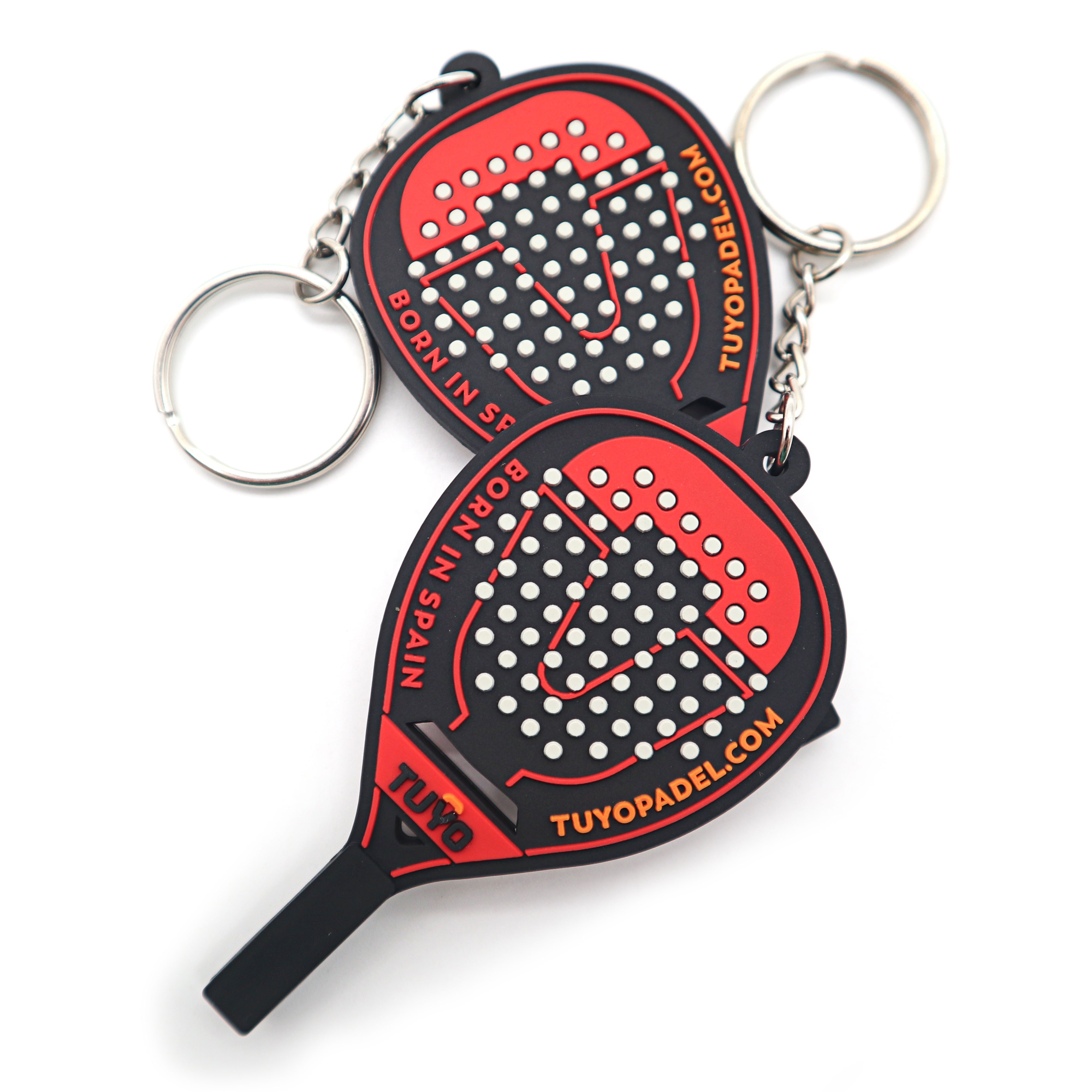 Custom Tennis racket pvc keychain 3d New style Sports Keychain