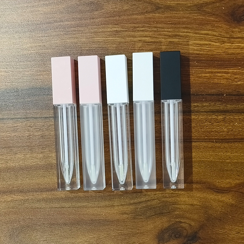 Unique 7ml 5ml square empty lip gloss tubes packaging big brush big lip balm stick 6ml lipstick tube lip balm container