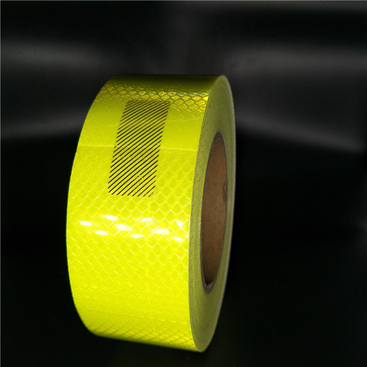 Reflective Tape Custom Adhesive Fluorescent Yellow Green 3M for Truck Crystal Reflective Vinyl Trailer Reflectors Banner CN;FUJ