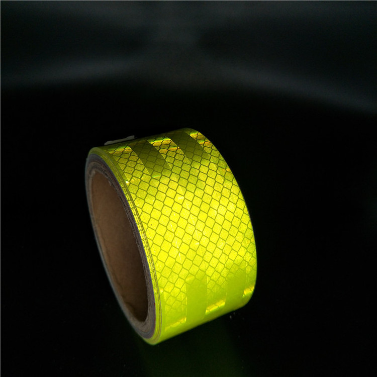 Reflective Tape Custom Adhesive Fluorescent Yellow Green 3M for Truck Crystal Reflective Vinyl Trailer Reflectors Banner CN;FUJ