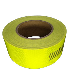 Reflective Tape Custom Adhesive Fluorescent Yellow Green 3M for Truck Crystal Reflective Vinyl Trailer Reflectors Banner CN;FUJ