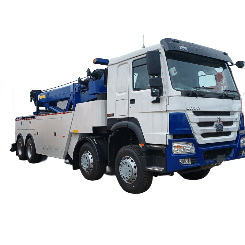 OEM 50tons 60tons 70tons towing wrecker truck with rotator hydraulic lifting crane and towing boom for rescuing job Customized