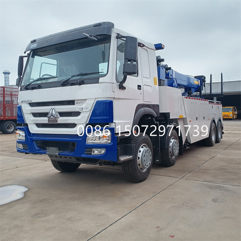 OEM 50tons 60tons 70tons towing wrecker truck with rotator hydraulic lifting crane and towing boom for rescuing job Customized