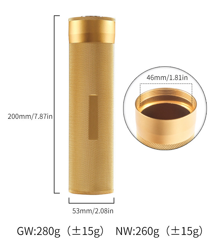 Wholesale Aluminum Large Size Empty Custom Logo Humidor Travel Case Single Cigar Tube With Digital Hygrometer