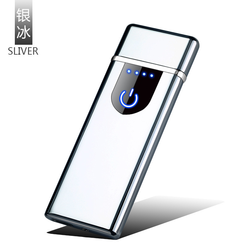 2023 New thin usb charging lighter touch screen electronic cigarette lighters small rechargeable electric lighter