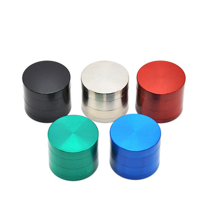 Qianxun Wholesale High Quality OEM/ODM 4 Layers 40mm/50mm/55mm/63mm/75mm Zinc alloy Colorful Metal Tobacco Dry Herb Grinder