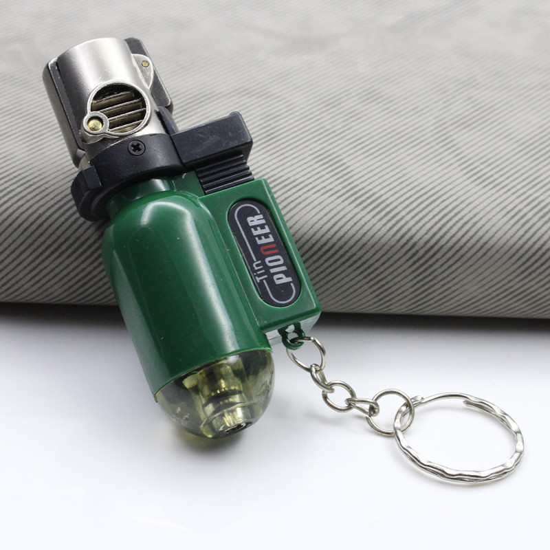 Factory wholesale cheap small mini bbq kitchen torch lighter custom logo refillable gas lighter windproof plastic torch lighter