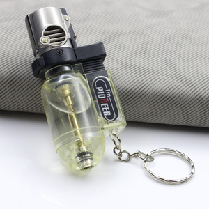 Factory wholesale cheap small mini bbq kitchen torch lighter custom logo refillable gas lighter windproof plastic torch lighter