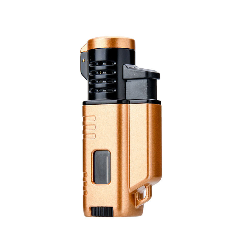 Wholesale Portable Triple Torch Lighter OEM Windproof Gas Refillable Jet Torch Cigarette Cigar Lighter for Multipurpose