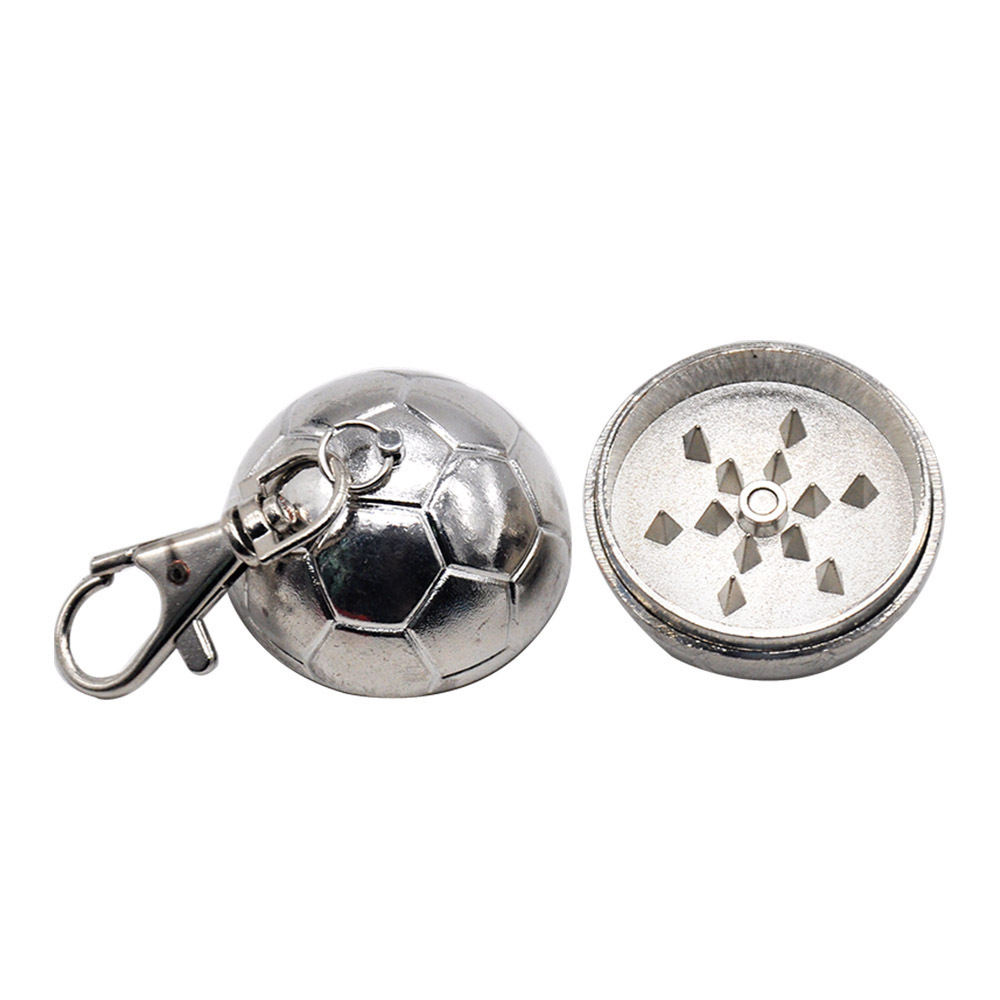 2022 Hot Sell Spice Novelty Keychain Grinder Round-shape Dia 35mm Mini 2 Piece Metal Custom Herb Grinders