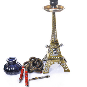 2023 New Custom Logo Manufacturers Stock Hookah Eiffel Tower Set Accessories Pipe Hookah Shisha Hubbly Bubbly Hookah Chicha