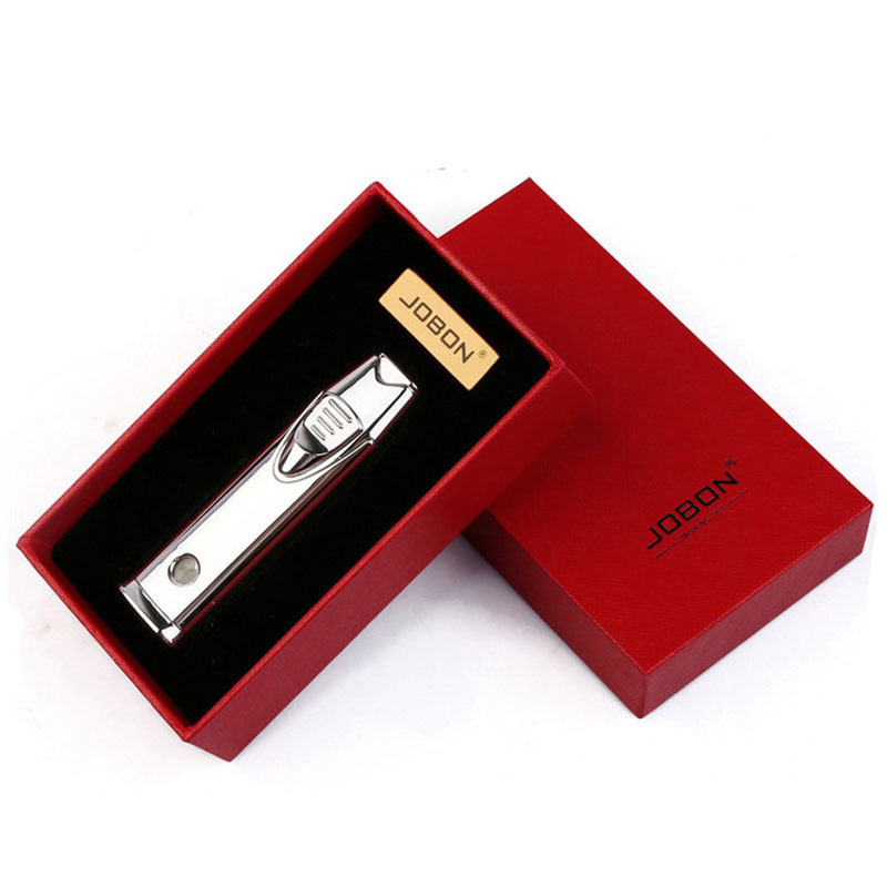 2023 New Arrival Custom LOGO Metal Refillable Fancy Double Flame Torch lighters Wholesale Butane Gas Cigar Lighter With Gift Box