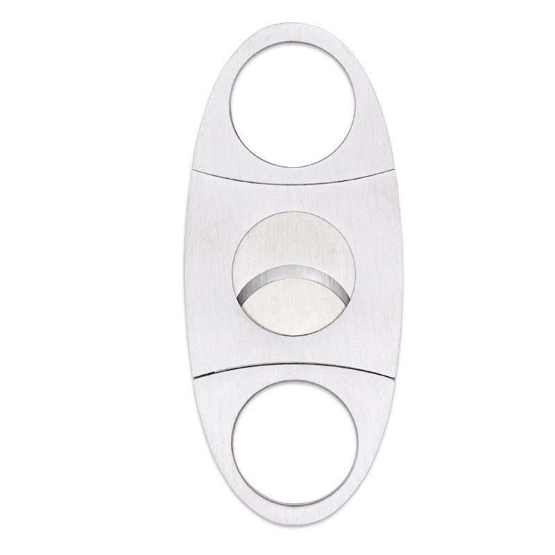 Qianxun High Quality Classic Customized Logo Simple Portable Cigar Accessories Metal Stainless Steel Portable Cigar Cutter