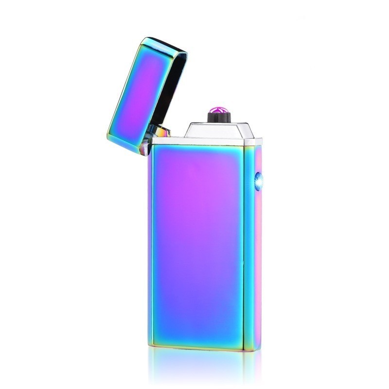 2023 Yiwu Qianxun Wholesale Cigarette Cigar USB Dual Arc Electronic Charging Lighter for Men's Gift