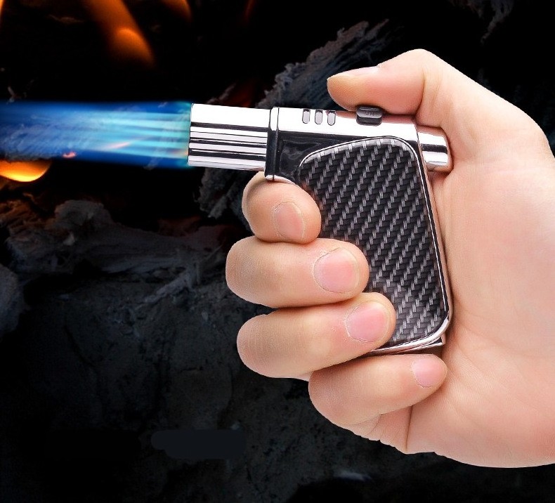 2023 Wholesale Hot Sell Cigar Lighters Custom Logo BBQ Kitchen Torch Butane Gas Lighter