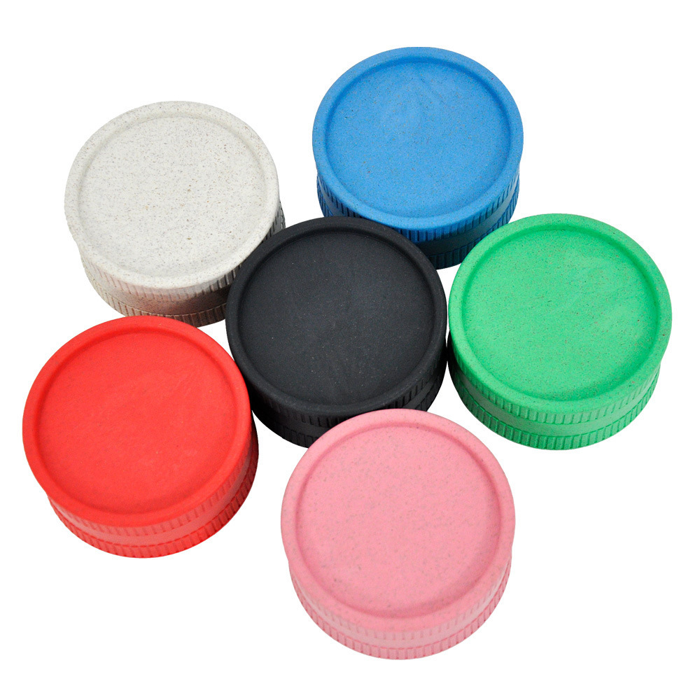 Qianxun 2023 Wholesale 55mm 2 Parts Custom Fully Biodegradable Tobacco Grinder Eco Friendly Plastic Herb Grinder