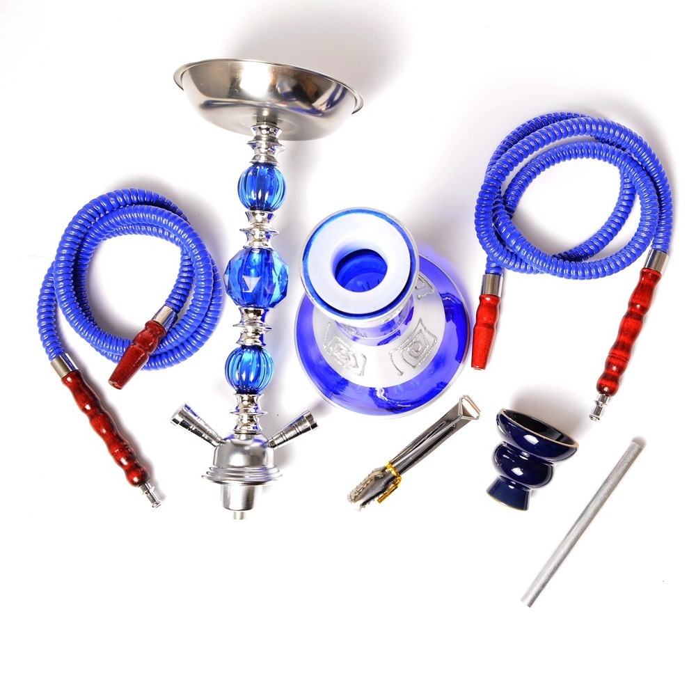 Hot Sale High Quality Medium Double Hoses Smoking Accessories Glass Hookah