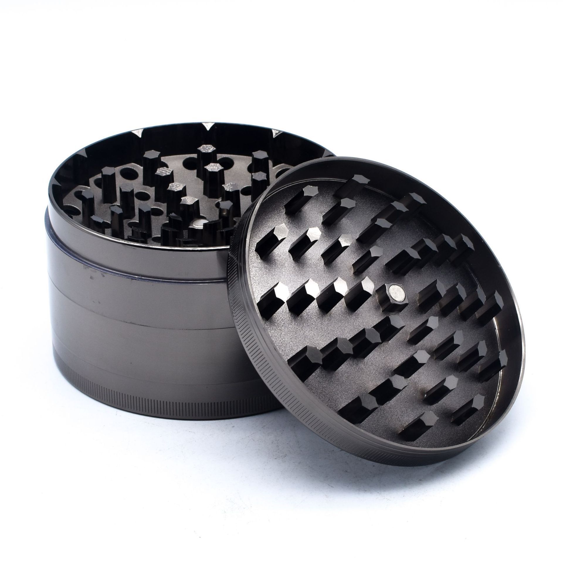 New Big Size 100mm Zinc Herb Grinder Quickly Grinding Dry Tobacco Spice Crusher with Concave Lid