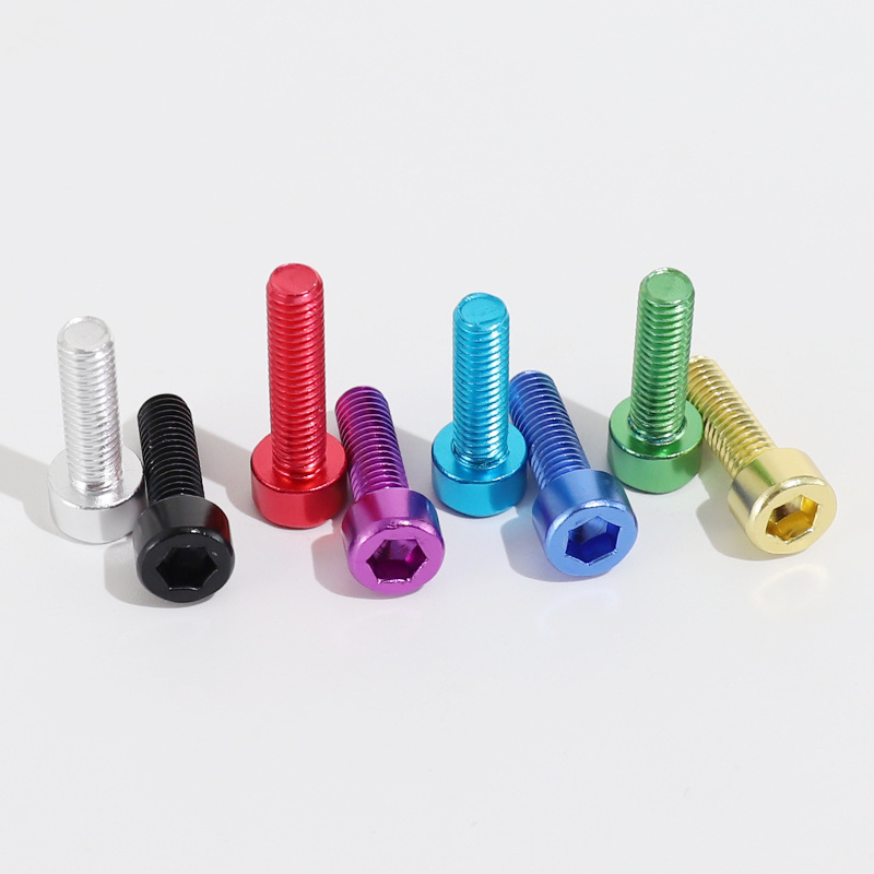 M2 M3 M4 M6 Aluminum Bolt Anodized Bolts Purple  Aluminium Alloy Hexagonal Socket Screw