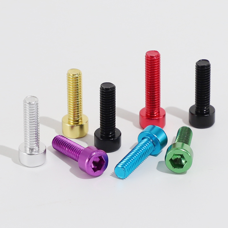 M2 M3 M4 M6 Aluminum Bolt Anodized Bolts Purple  Aluminium Alloy Hexagonal Socket Screw