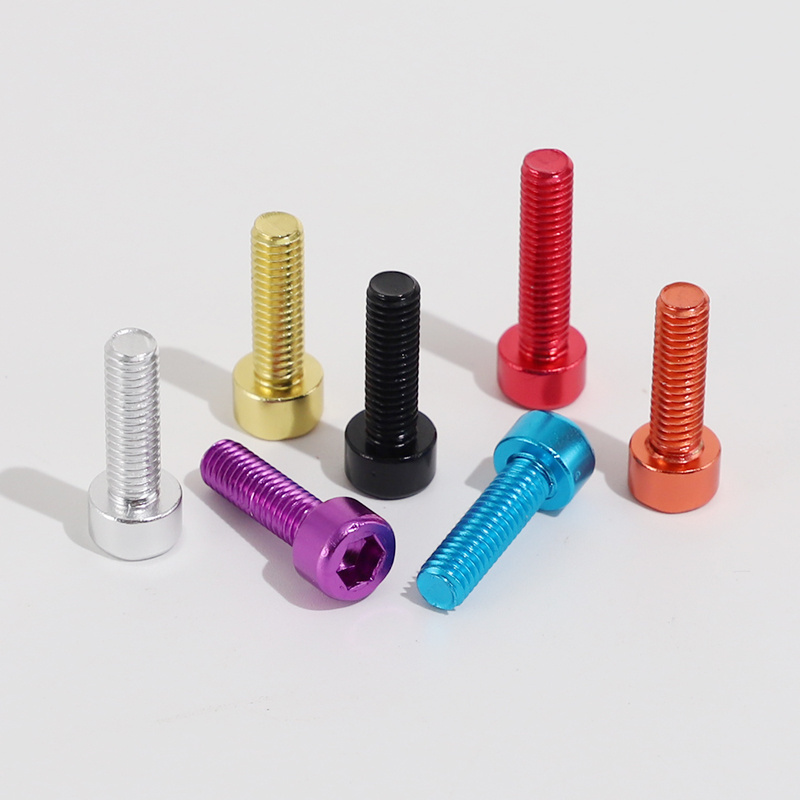 M2 M3 M4 M6 Aluminum Bolt Anodized Bolts Purple  Aluminium Alloy Hexagonal Socket Screw