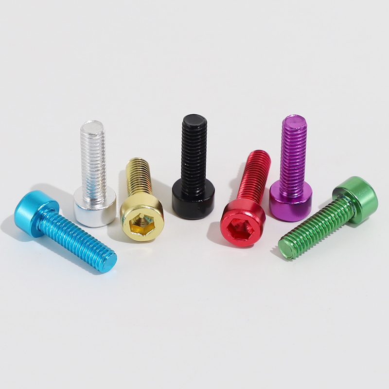 M2 M3 M4 M6 Aluminum Bolt Anodized Bolts Purple  Aluminium Alloy Hexagonal Socket Screw