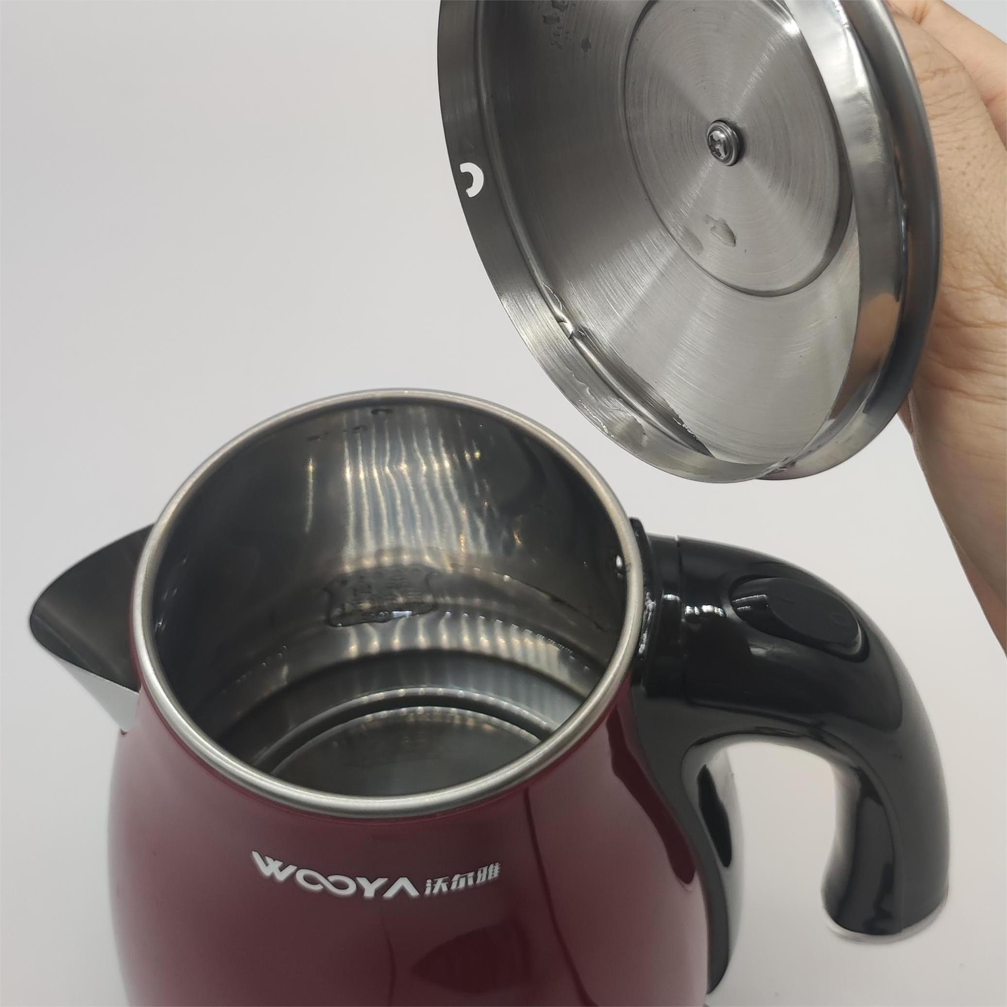 Mechanical stainless steel kettle with thermometer temperature display