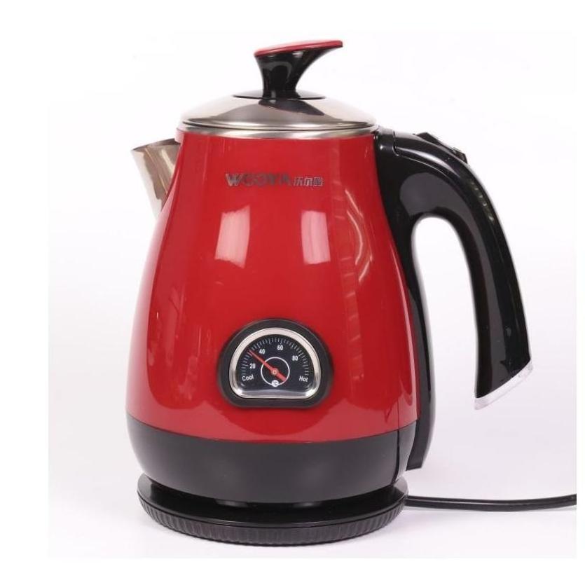 Mechanical stainless steel kettle with thermometer temperature display