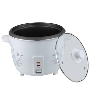 0.6L single person rice cooker with steaming basket and glass lid