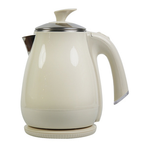 European style stainless steel electric kettle with matte plastic exterior