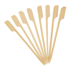 Food Grade Bamboo Bbq Skewer Stick Kebab With Design,Thick Bbq Wooden Bamboo 10 cm Mini Stick Long Flat Skewer