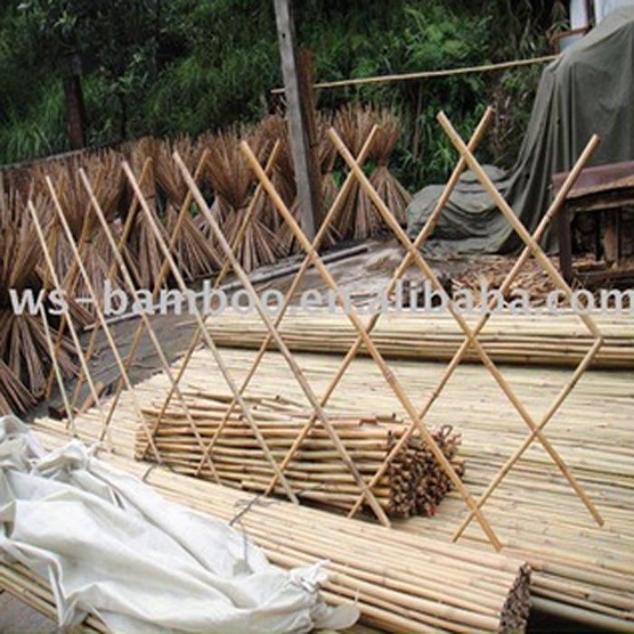 All natural handmade garden rural retractable bamboo fence