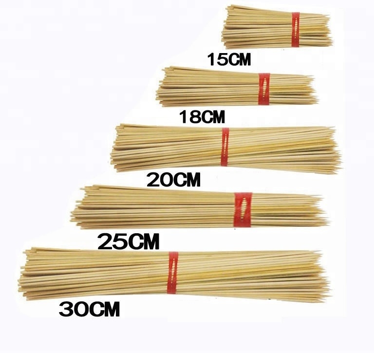 BBQ Natural bamboo sticks 25cm*3.0mm