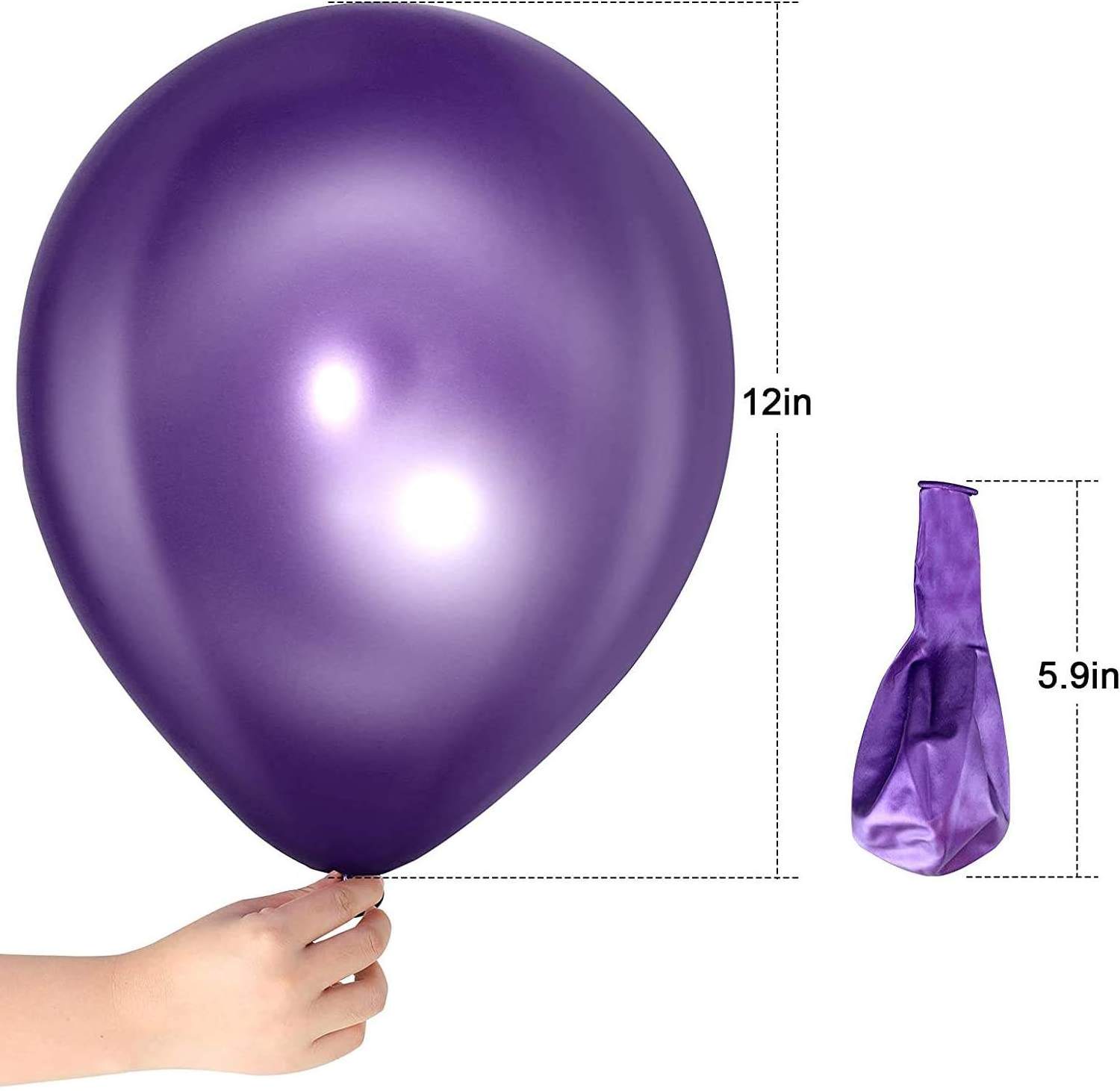 Wholesale 12 Inch Birthday Wedding Party Decoration Balloon Globos Multi Solid Chrome Metallic Latex Balloons