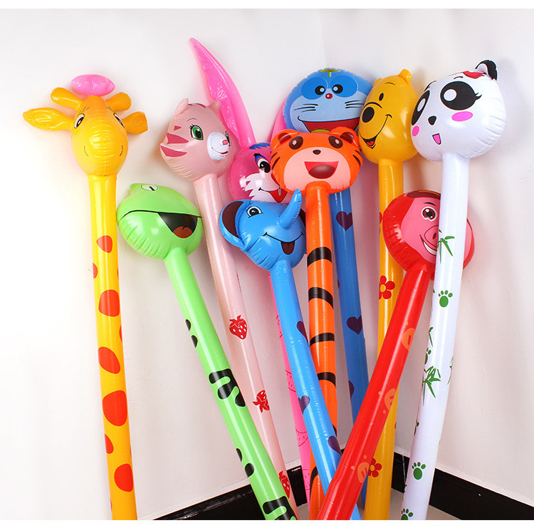 Wholesale Animal Long Stick Foil Balloon Inflatable Horse Head Stick Ballon Happy Birthday Party Decor Kids Boy Girl Globos