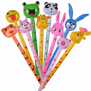 Wholesale Animal Long Stick Foil Balloon Inflatable Horse Head Stick Ballon Happy Birthday Party Decor Kids Boy Girl Globos