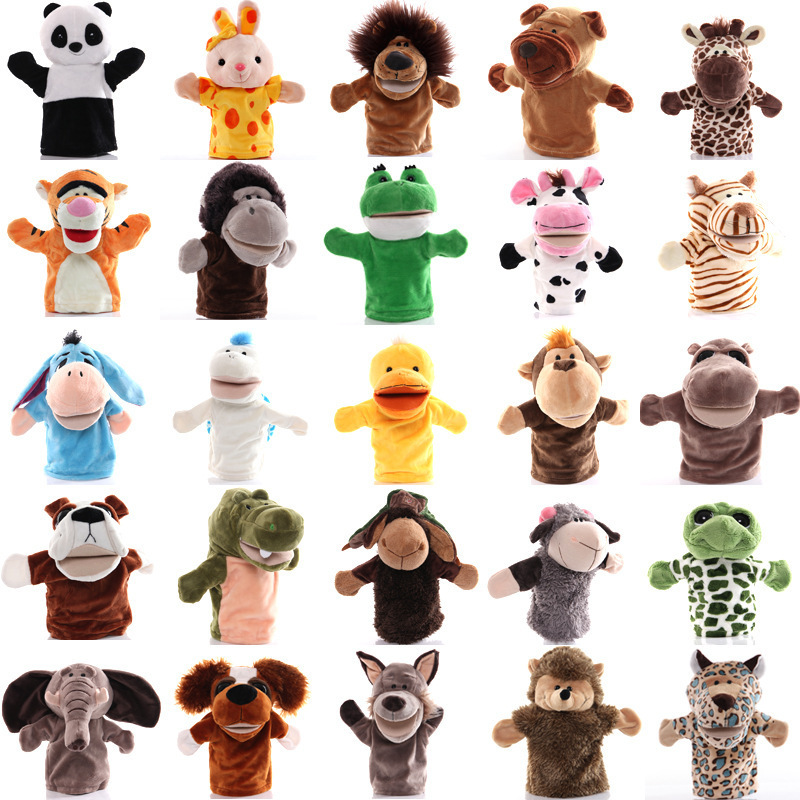 Wholesale Baby Educational Hand Puppet Doll Cartoon Cute Soft Stuffed Plush Animal Doll Toys For Sale