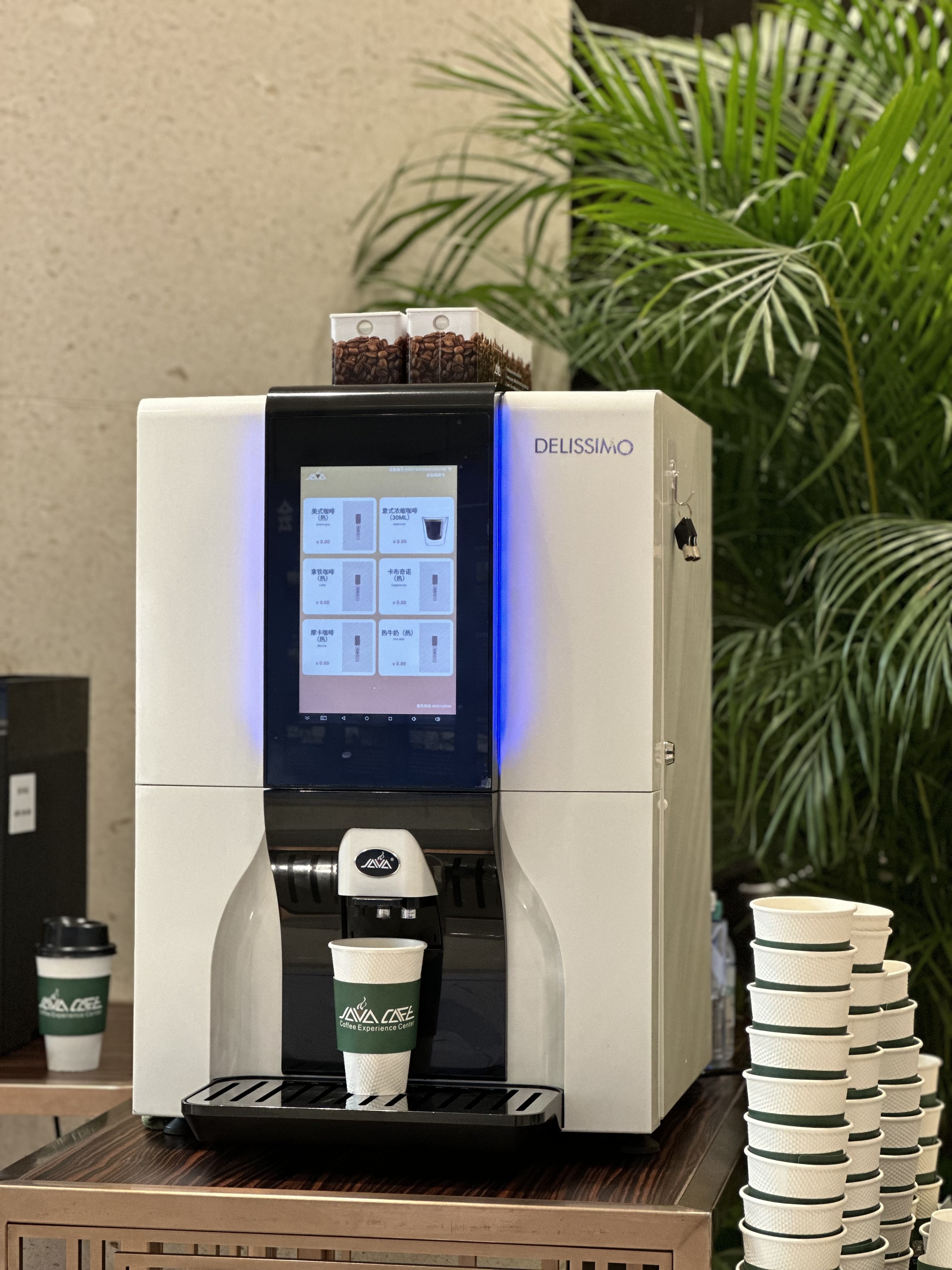 Desktop coffee vending machine for pharmacy