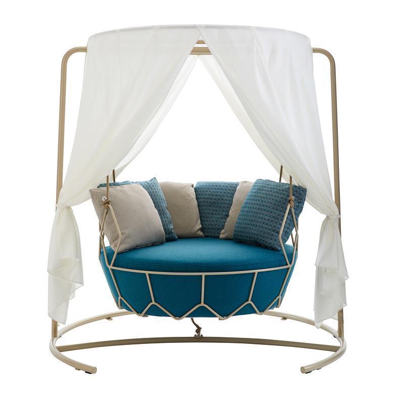 indoor outdoor patio garden outdoor furniture gazebo rattan hanging swing hammock egg chair sets with stand