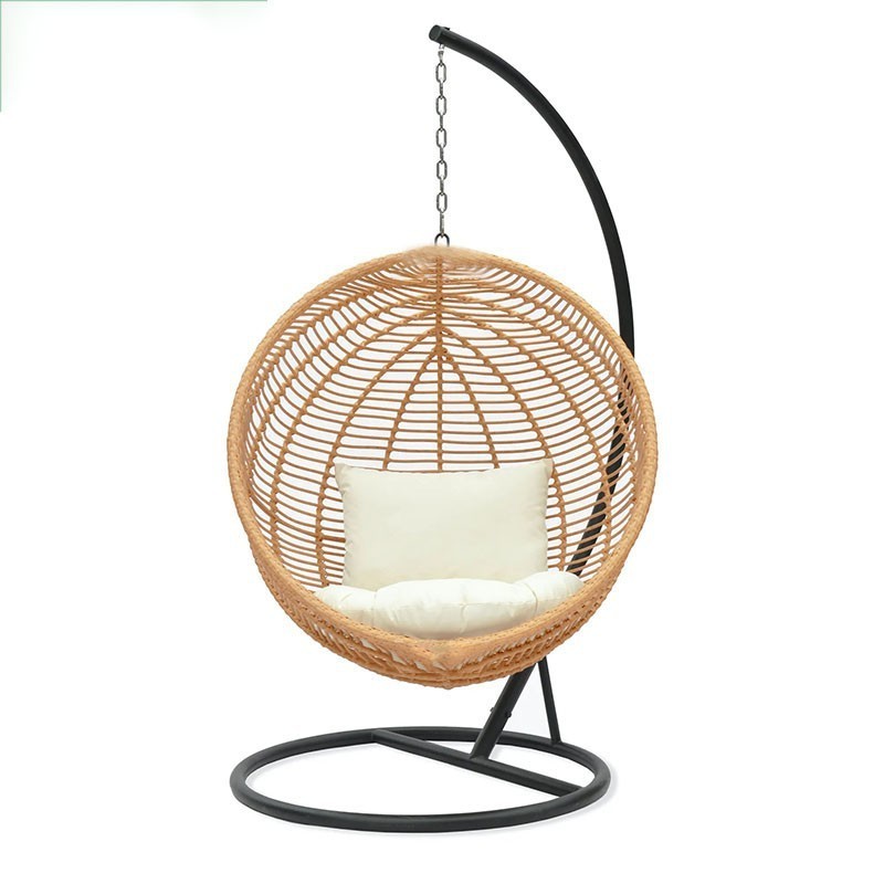 modern egg shaped rope pe rattan swing chair outdoor furniture natural garden swing seat chair hanging wicker hammock chair