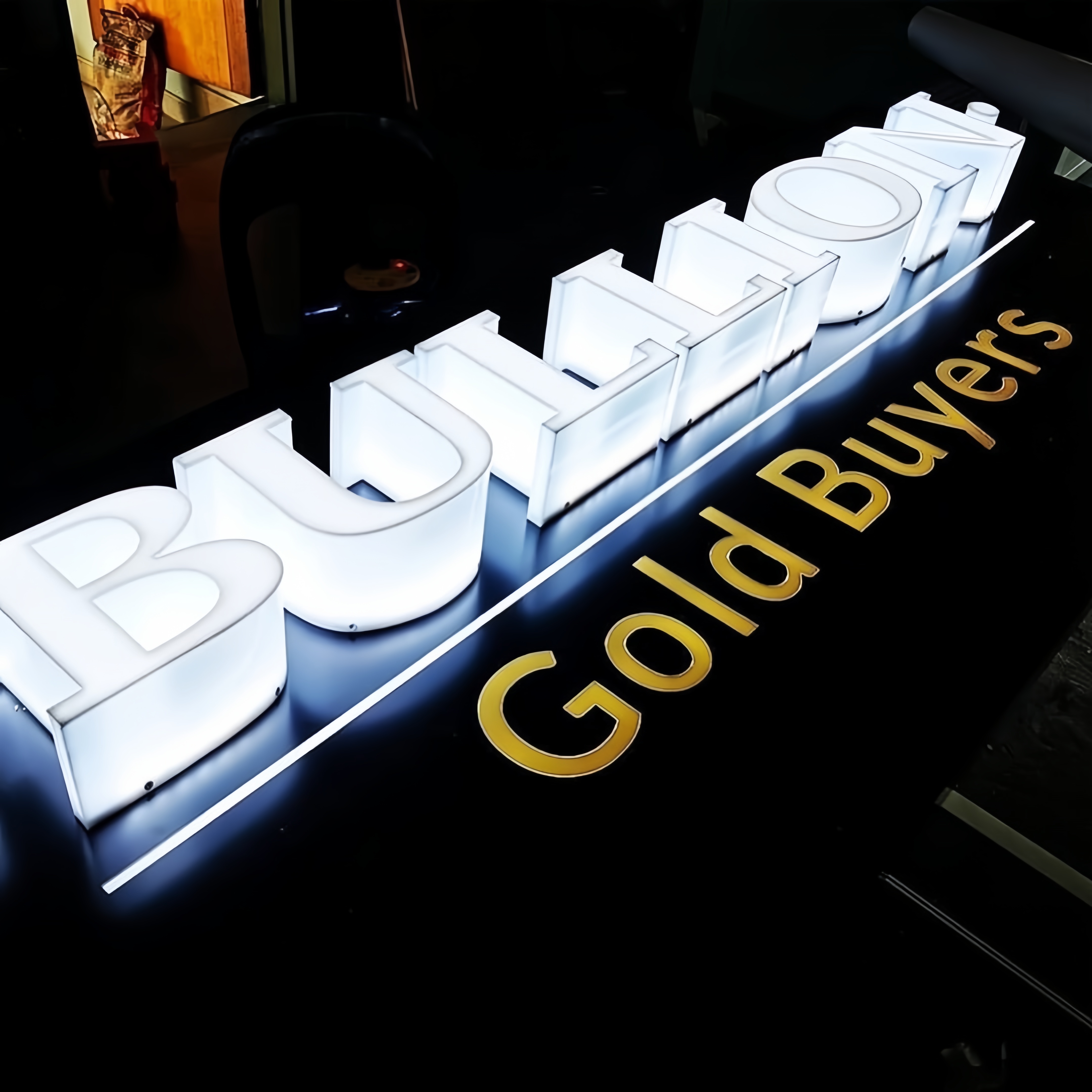 3d letter logo led acrylic sign board illuminate sign custom building sign