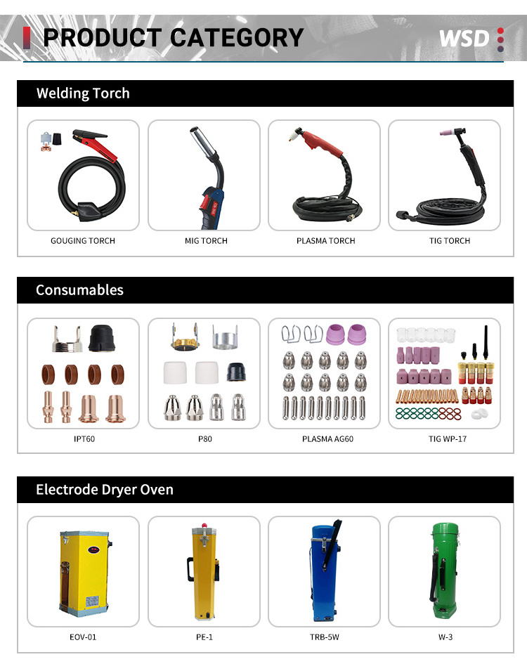 Wanshida Welding SR17/18/26 tig welding torch kit for sale tig accessories spare parts Wp17/18/26 Argon Welding Torch