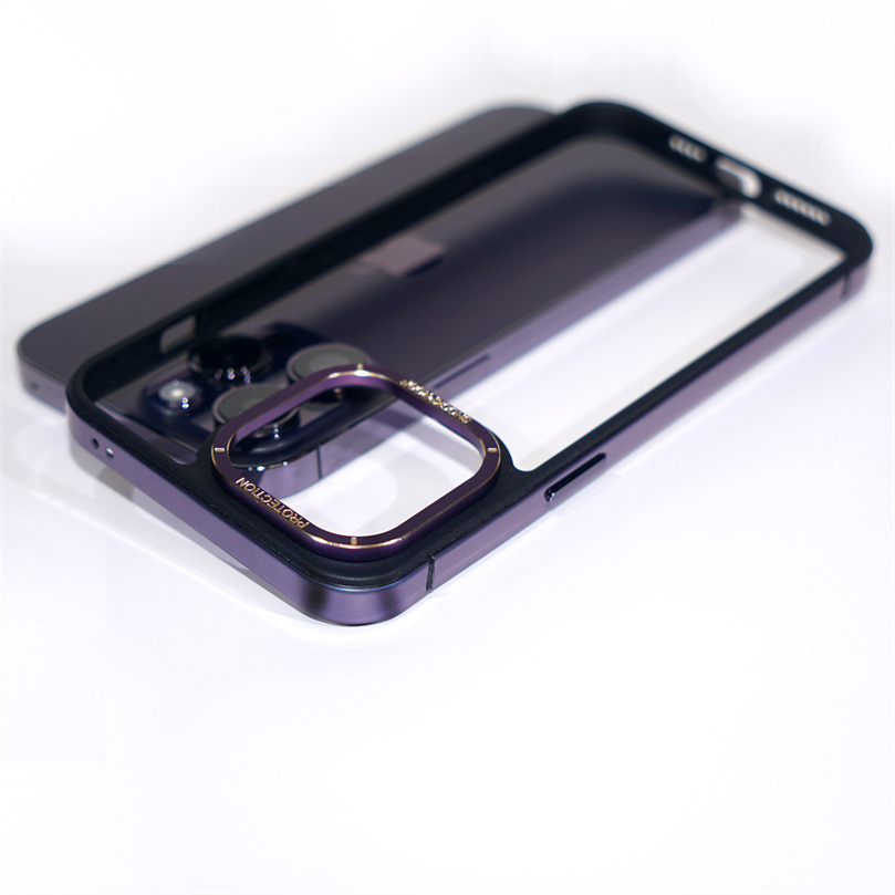 OEM Stainless Steel Frame Protective Cover For Iphone 15 pro max Bumper Metal Bumper Case For Iphone 14 Pro Max Camera Protector